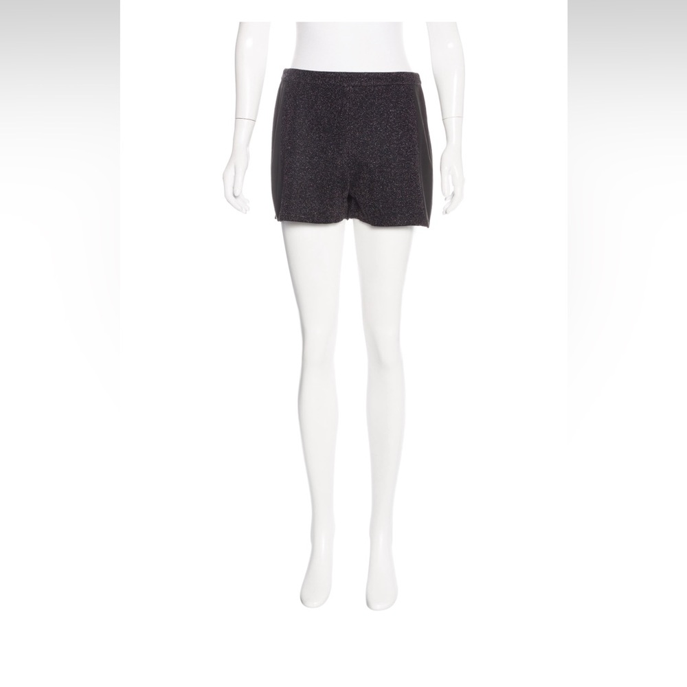 Elizabeth and James Black Metallic High-Rise Shorts Size 6
